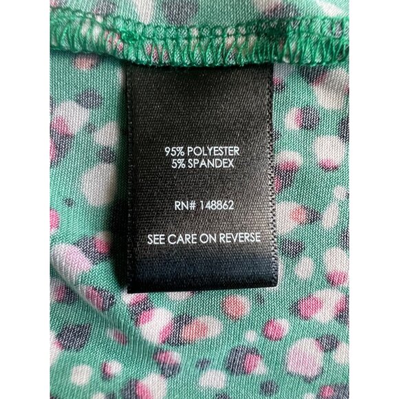 Torrid Green Printed Short Sleeve A-line Polka Dot Stretch Wrap Midi Dress 1X - Picture 7 of 15